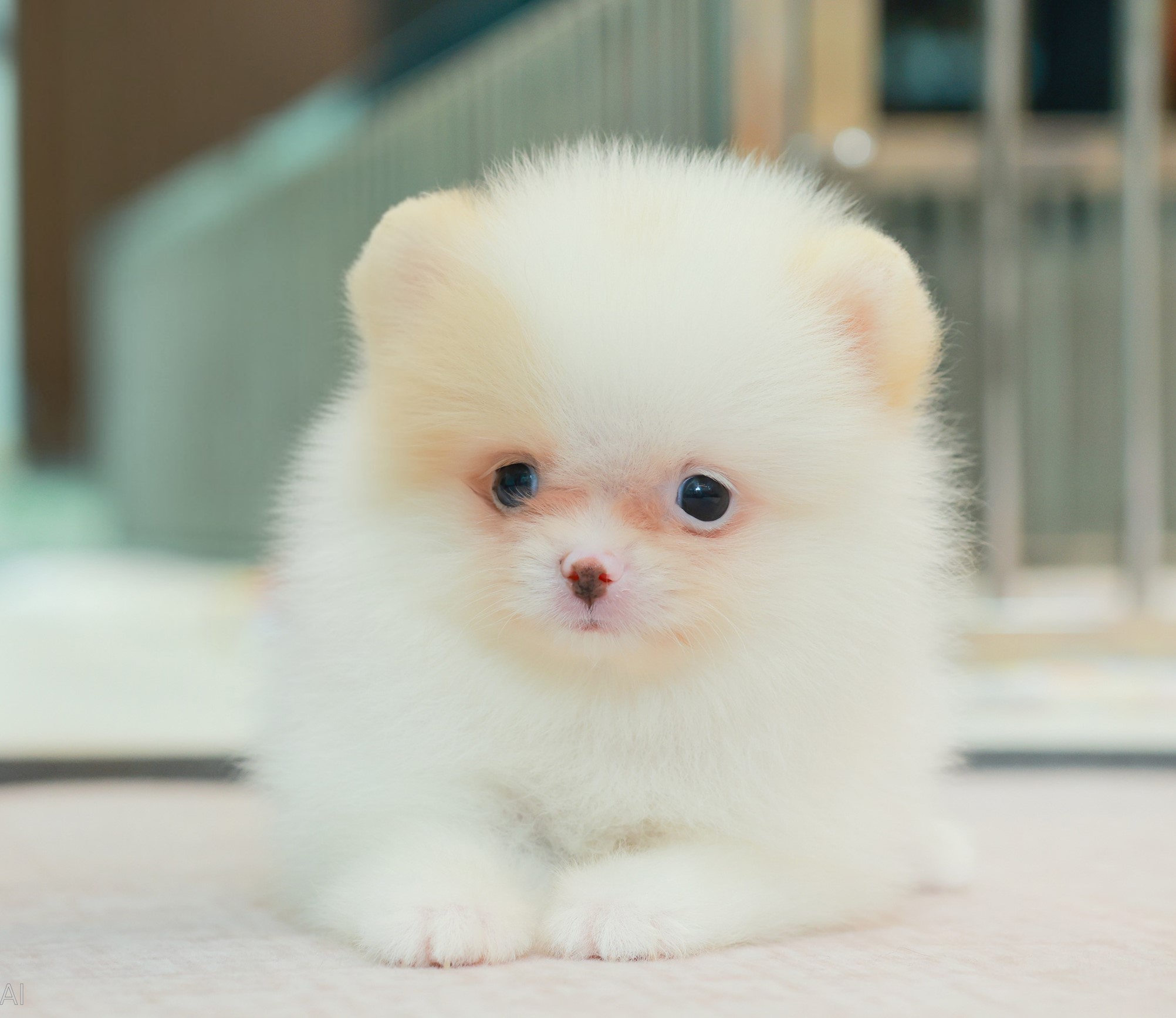 ปอมแท้ ปอมเมอเรเนียน HRM-68162 เพศชาย สีขาว-*ส้ม อายุ 2 เดือน หน้าตาน่ารัก ขาสั้...